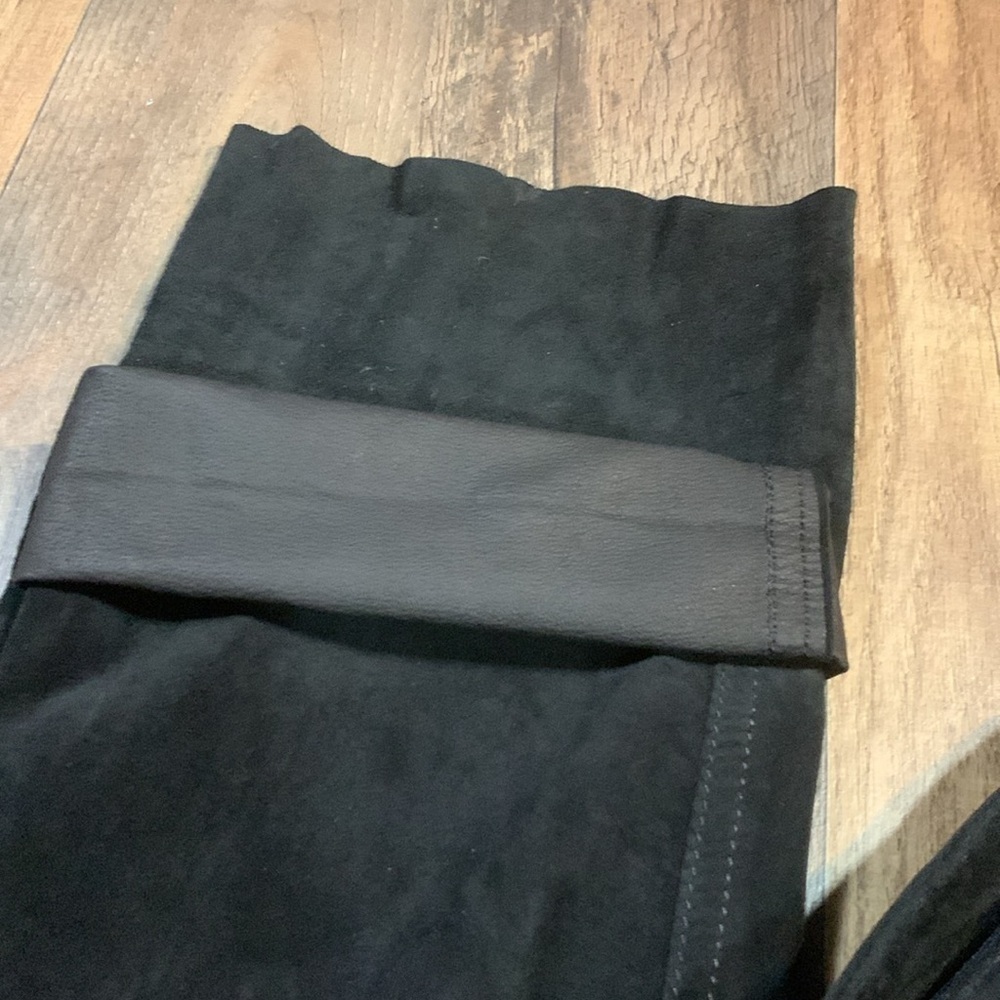 Vintage Black Suede 100 % Leather Pants Woman’s 5 Pocket Style Size 0/2 XS/Small - Picture 12 of 16
